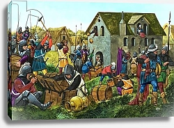 Постер Хук Ричард (дет) Medieval soldiers looting and pillaging
