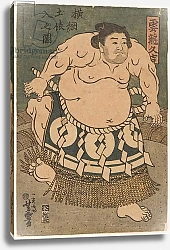 Постер Тоёкуни Утагава Le lutteur de sumo Unryu Kyukichi. Estampe de Toyokuni, Utagawa, 1830 - Sumo Wrestler Unryu Kyukichi, by Toyokuni, Utagawa. Colour woodcut, 1830s. Dimension : 35,5x24,2 cm. Private Collection
