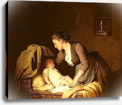Постер Мейер Йоханн Undressing the Baby, 1880
