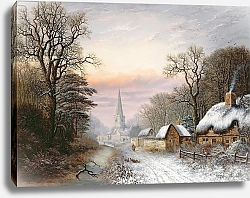 Постер Ливер Чарльз Winter landscape, 1869