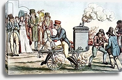 Постер Картины Prototype for motorcycle - French caricature, 1818