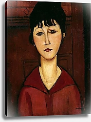 Постер Модильяни Амедео (Amedeo Modigliani) Head of a Young Girl, 1916