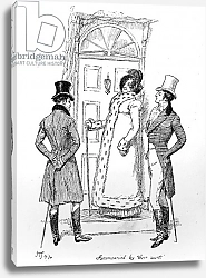 Постер Томсон Хью (грав) 'Accompanied by their aunt', illustration from 'Pride & Prejudice' by Jane Austen