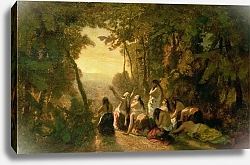 Постер Диаз ла Пенья Weeping of the Daughter of Jephthah, 1846