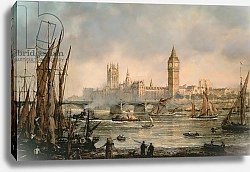 Постер Уиллис Ричард View of the Houses of Parliament from the River Thames