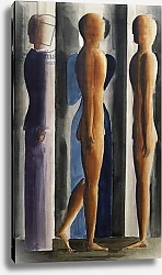 Постер Шлемер Оскар Formation. Tri-partition, 1929, by Oskar Schlemmer, watercolour and pencil on paper, 56x35 cm. Germany, 20th century.