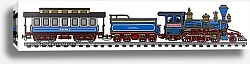 Постер Старый синий поезд