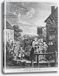 Постер Хогарт Уильям Times of the Day, Evening, 1738