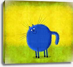 Постер Сикорский Андрей (совр) Синий круглый кот