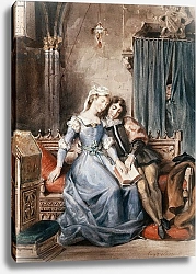 Постер Делакруа Эжен (Eugene Delacroix) Paolo Malatesta and Francesca da Rimini