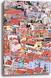 Постер Португалия, Лиссабон. Крыши квартала Алфама