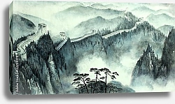 Постер Пейзаж с великой китайской стеной