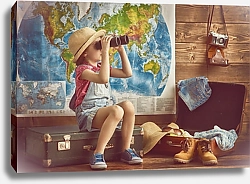 Постер Девочка готова к путешествию