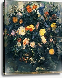 Постер Сезанн Поль (Paul Cezanne) Vase of Flowers, 19th