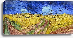 Постер Ван Гог Винсент (Vincent Van Gogh) Пшеничное поле с воронами, 1890