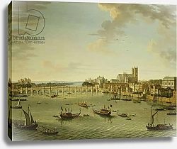Постер Джоли Антонио The Thames from the Terrace of Somerset House Looking Towards Westminster, 1750