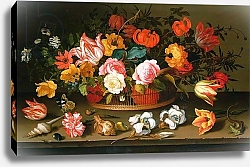 Постер Аст Балтазар Basket of flowers, 1625