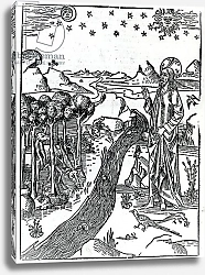 Постер Школа: Итальянская 16в. Creation, first page of Genesis, from the Lugduni Bible, 1538