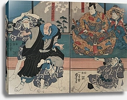 Постер Куниеси Утагава Satō norikiyo nyudō saigyo Yoshinaka.
