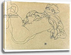 Постер Шиле Эгон (Egon Schiele) Reclining female nude, 1914
