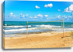 Постер Волейбольная сетка на пляже