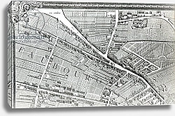 Постер Бретез Луи (карты) Plan of Paris, known as the 'Plan de Turgot', engraved by Claude Lucas, 1734-39 7