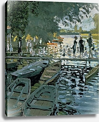 Постер Моне Клод (Claude Monet) Bathers at La Grenouillere, 1869