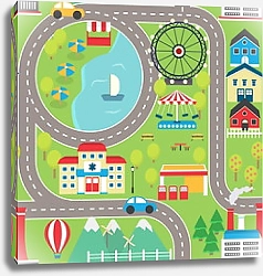 Постер Детский план города №8
