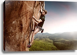 Постер Альпинист на скале