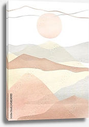 Постер Абстрактный пейзаж с горами