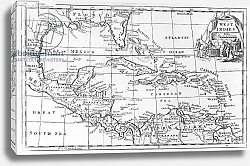 Постер Школа: Английская 18в. Map of the West Indies, Florida and South America
