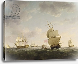 Постер Брукинг Чарльз Shipping in the English Channel, c.1755