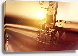 Постер Солнце, грузовик, скорость