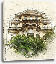 Постер Парижская архитектура