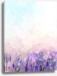 Постер Цветы лаванды на лугах