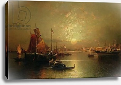 Постер Ютенбергер Франц Shipping on the Lagoon, Venice, at Sunset