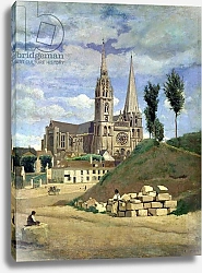 Постер Коро Жан (Jean-Baptiste Corot) Chartres Cathedral, 1830