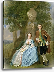 Постер Хейман Франсис Portrait of George and Margaret Rogers, c.1748-50
