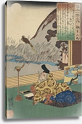 Постер Куниеси Утагава Kakinomoto no hitomaro