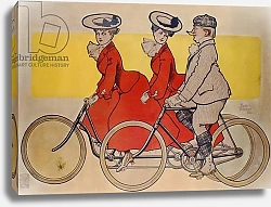 Постер Винсент Рене Man on a bicycle and women on a tandem, 1905