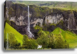 Постер Прекрасный исландский водопад