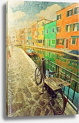 Постер  Италия. Улицы Италии #20, Венеция. Винтаж