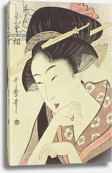 Постер Утамаро Китагава Bust portrait of the heroine Kioto of the Itoya