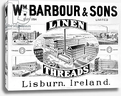 Постер Школа: Ирландская 19в. Advertisement for Wm. Barbour & Sons
