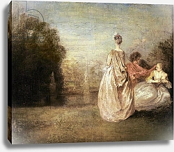 Постер Ватто Антуан (Antoine Watteau) The Two Cousins, 1716-20