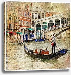 Постер Италия. Улицы Италии #12, Венеция. Винтаж