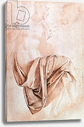 Постер Микеланджело (Michelangelo Buonarroti) Inv. 1887-5-2-118 Recto Study of drapery