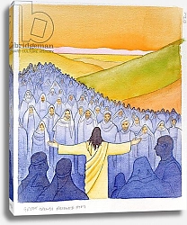 Постер Ванг Элизабет (совр) Great crowds followed Jesus as he preached the Good News, 2004