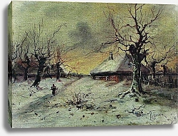 Постер Клевер Юлий Зимний пейзаж. 1890