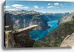 Постер Норвегия, скала 